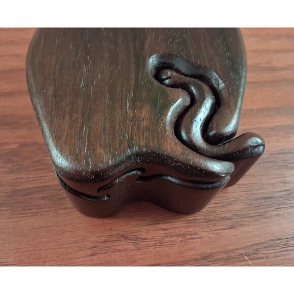 Richard Rothbard Wood Box Apple Worm Secret Compartment Trinket  Jewelry Signed - Picture 3 of 11